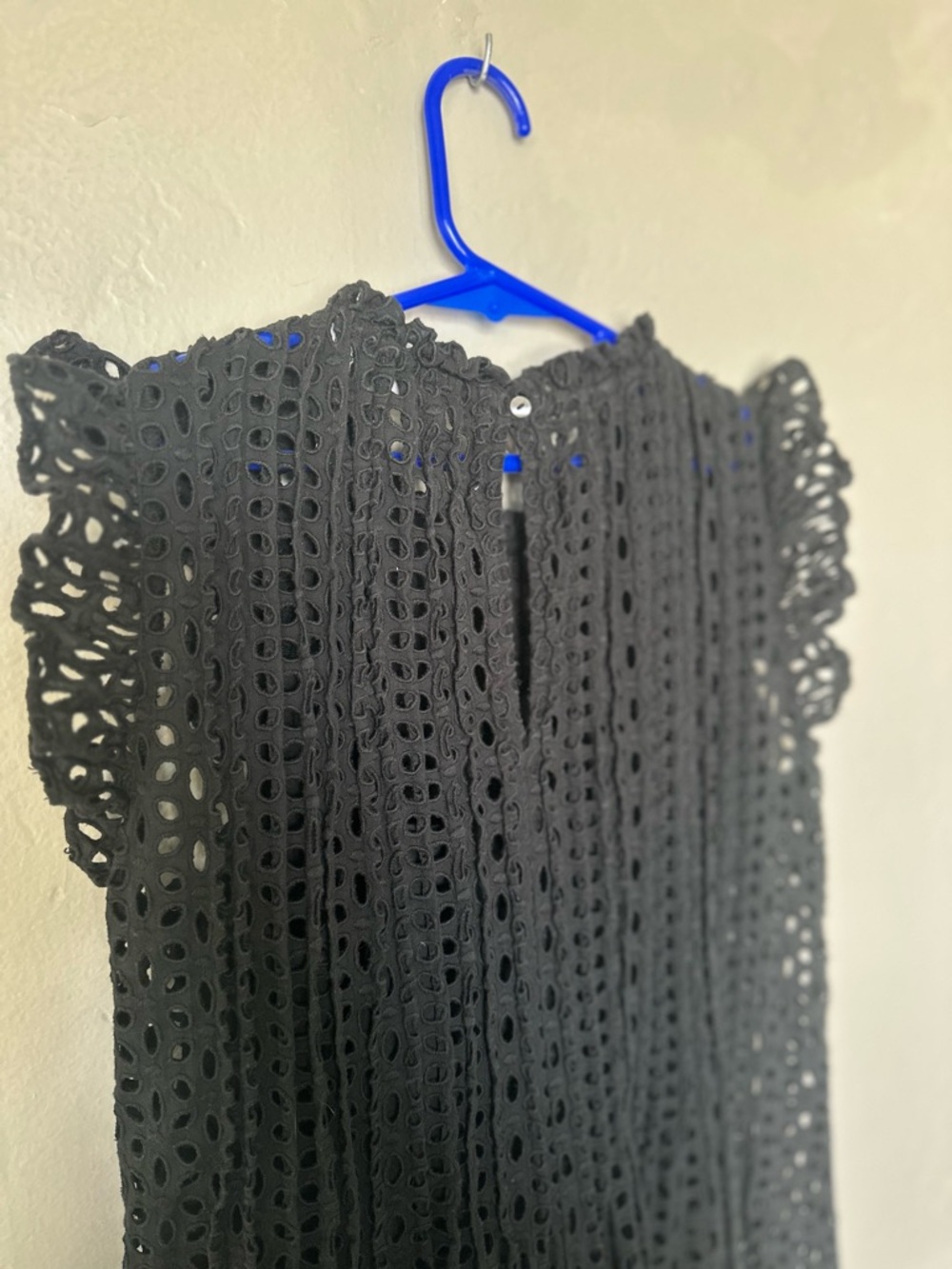 Madewell Eyelet Lace Ruffle Sleeve Pintuck Mini Dress - Picture 5 of 12